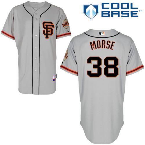 Michael Morse #38 MLB Jersey-San Francisco Giants Men's Authentic Road 2 Gray Cool Base Baseball Jersey